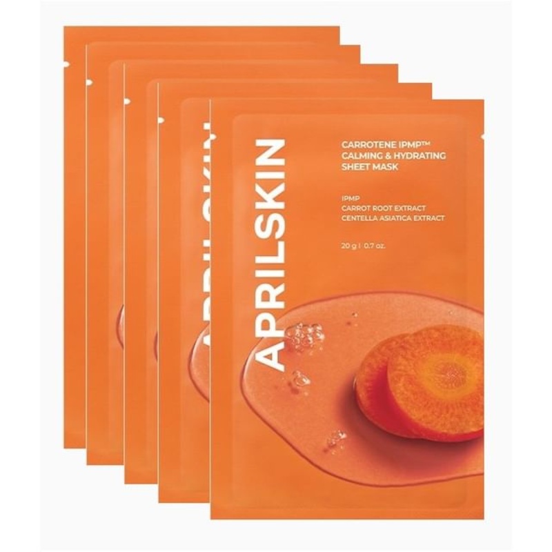 APRILSKIN - Carrotene IPMP Calming & Hydrating Sheet Mask Bundle Set | YesStyle