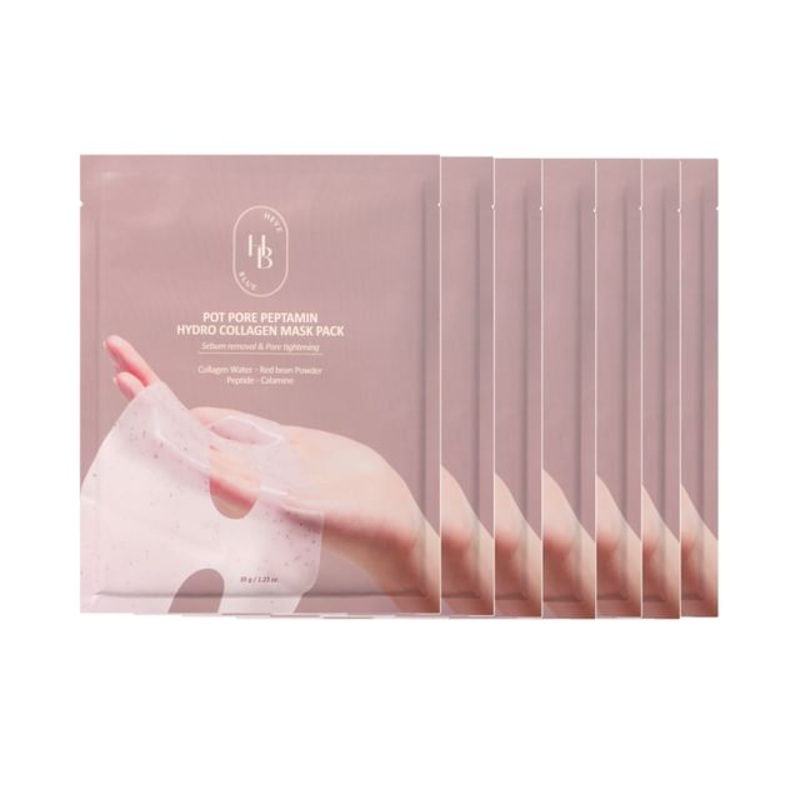 HEVEBLUE - Pot Pore Peptamin Hydro Collagen Mask Pack Set 7 sheets | YesStyle