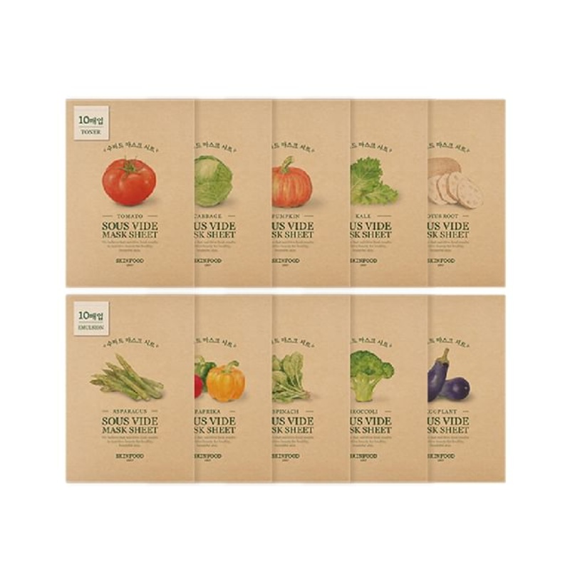 SKINFOOD - Sous Vide Mask Bundle Set 10 Types | YesStyle