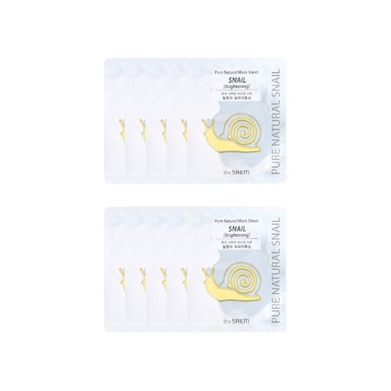 The Saem - Pure Natural Mask Sheet Snail Brightening Bundle Set | YesStyle