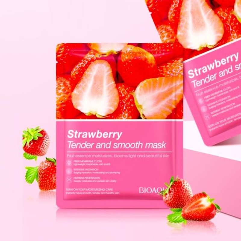 BIOAQUA - Strawberry Tender Smooth Facial Mask | YesStyle