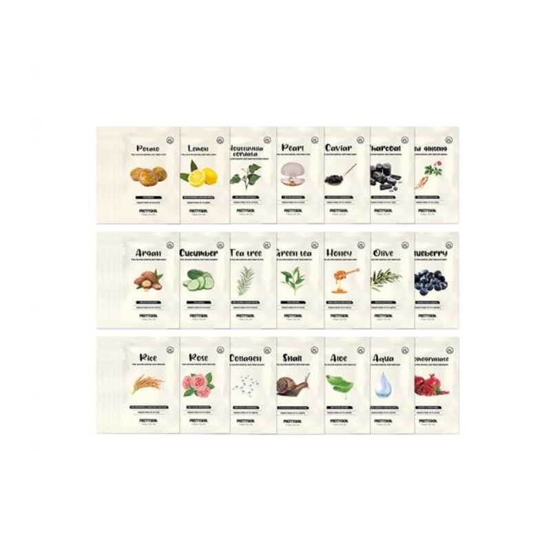 Pretty skin - Total Solution Essential Sheet Mask Bundle Set - 21 Types | YesStyle