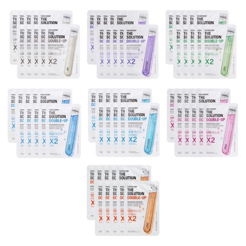 THE FACE SHOP - The Solution Mask Sheet Bundle Set - 7 Types | YesStyle