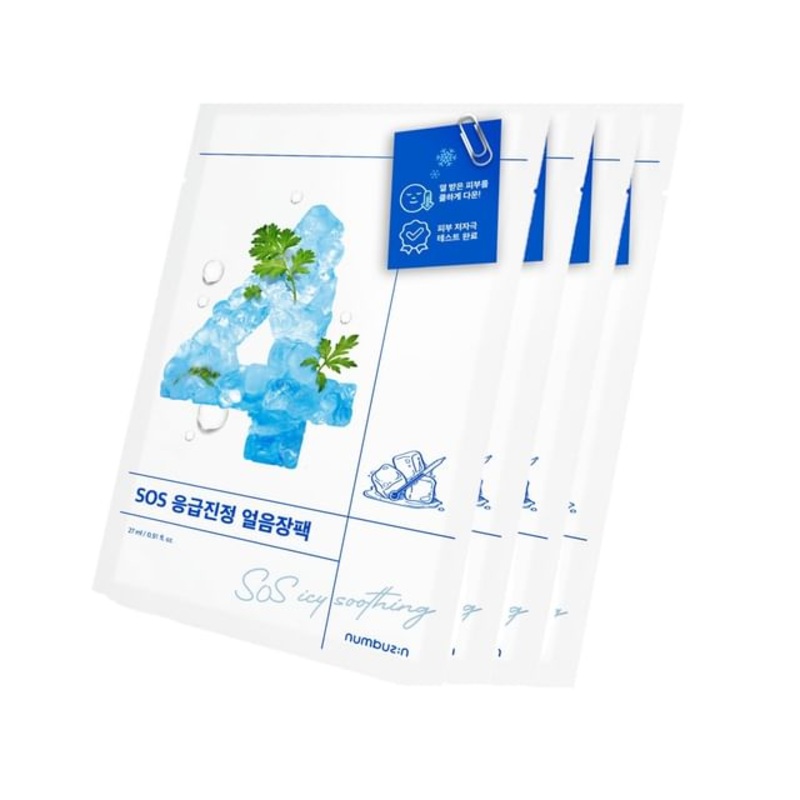 numbuzin - No.4 SOS Icy Soothing Sheet Mask Set 4 sheets | YesStyle