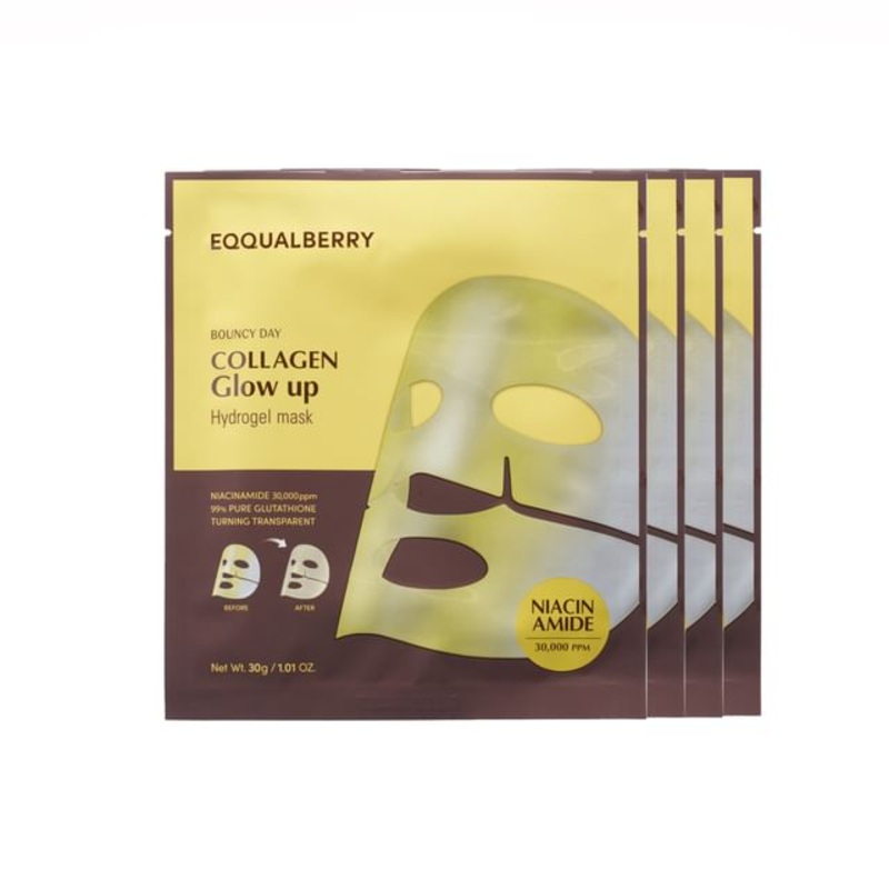 EQQUALBERRY - Collagen Glow up Hydrogel Mask Set | YesStyle