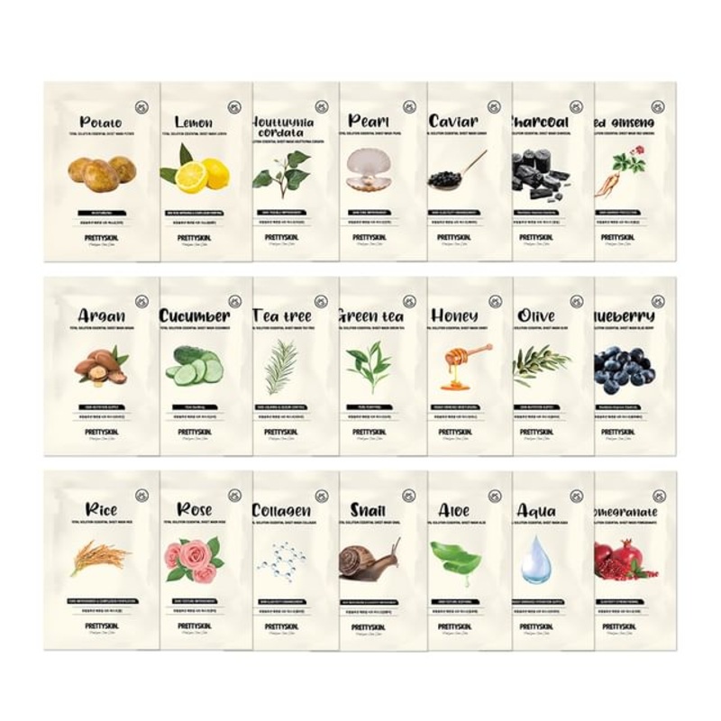 Pretty skin - Total Solution Essential Sheet Mask - 21 Types | YesStyle