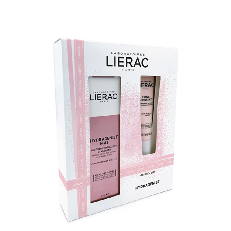 Lierac Hydragenist Mat Cream-Gel + Cleansing Mousse Cream Gift Set