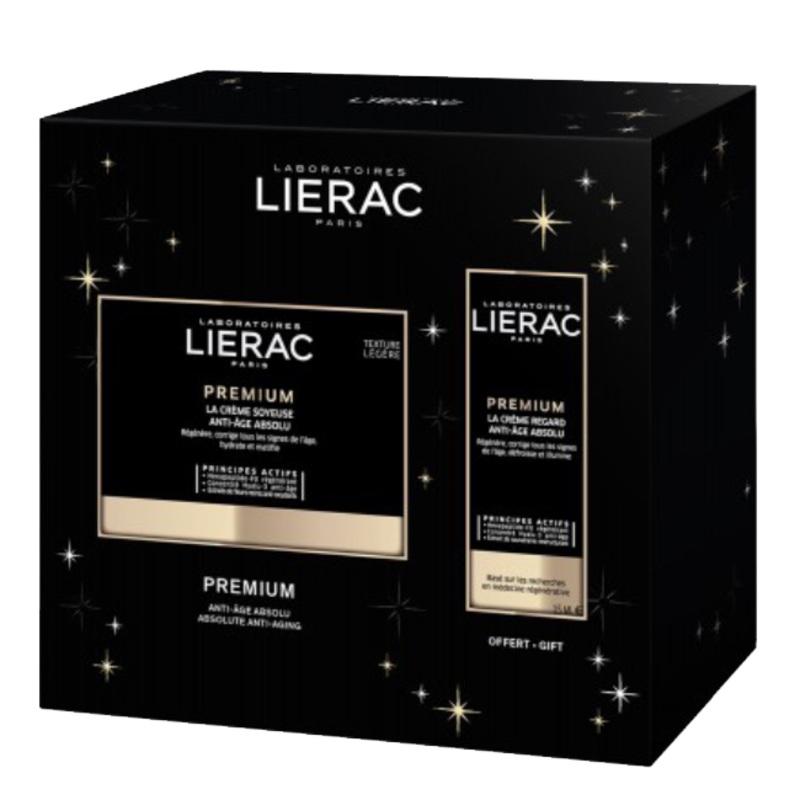 Lierac Premium Silky Cream + The Eye Cream Absolute Anti-Aging Gift Set