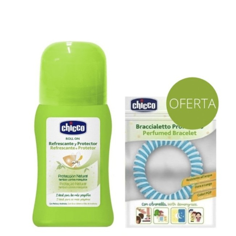 Chicco Natural Protection Kit Roll-On Anti Mosquito Repellent + Free Bracelet