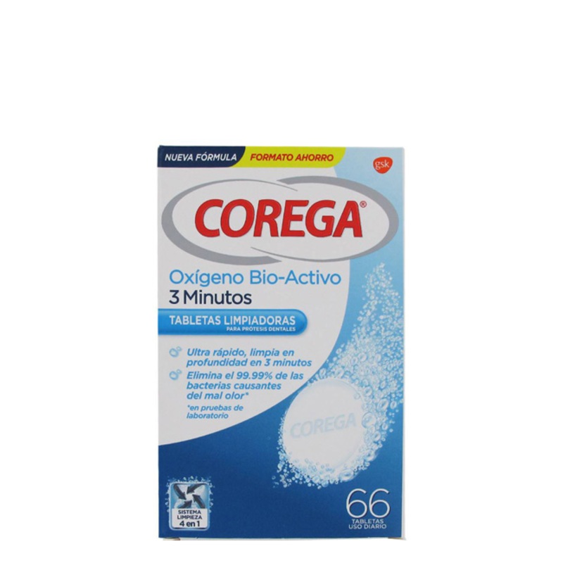 Corega Bioactive Oxygen Cleansing Tablets x66
