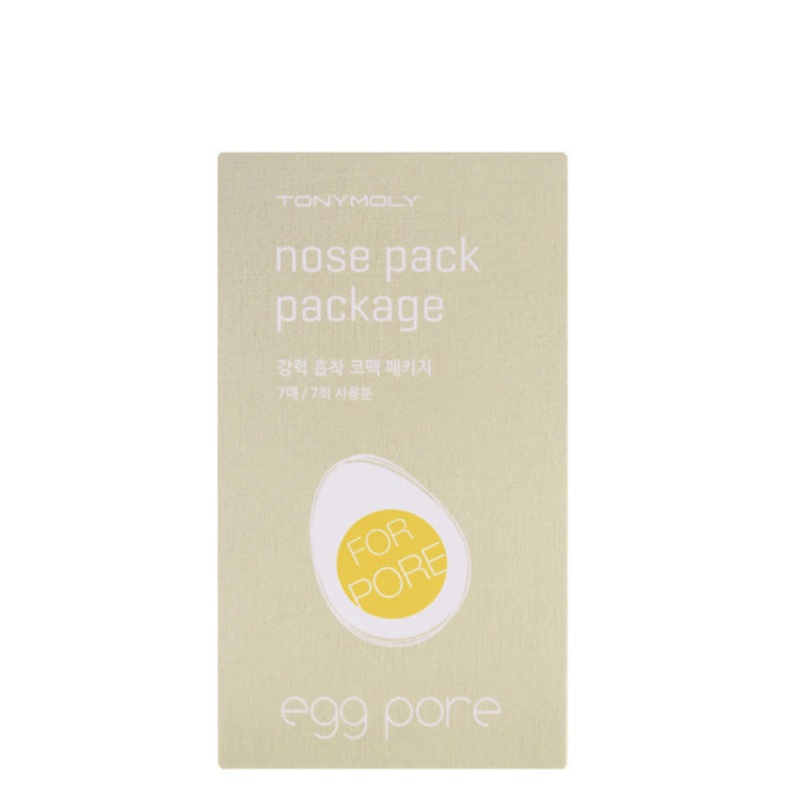 Tonymoly Egg Pore Nose Pack Package Purifying Mask x7