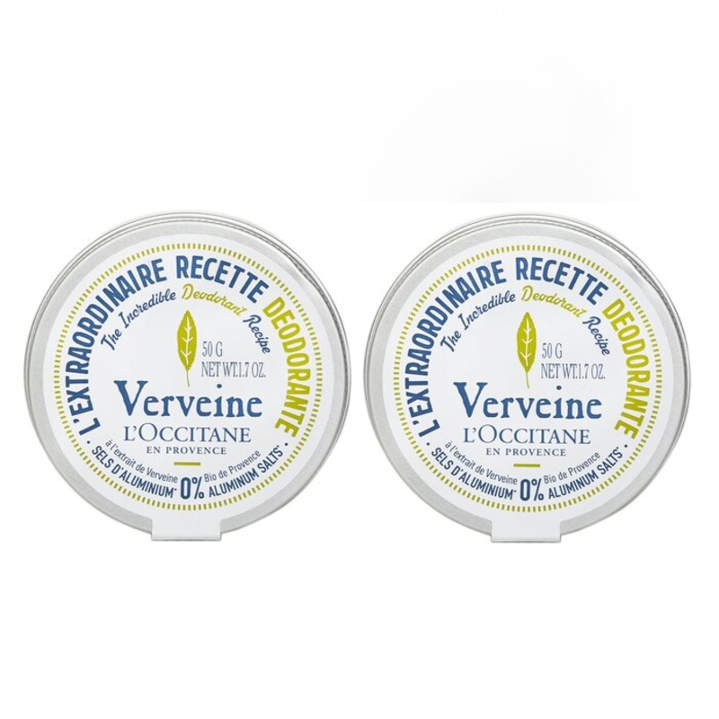 1+1 SetVerveine (Verbena) Deodorant - 0% Aluminum Salts Size: 50g/1.7oz x2 Weight: 0.10KG
