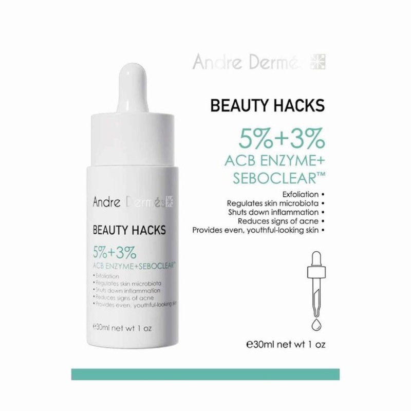 Beauty Hacks 5 Percent ACB Enzyme Plus 3 Percent Seboclear Serum Size: 30ml Weight: 0.50KG