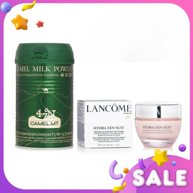 Camel MT Camel Milk Powder + Lancome Hydra Zen Nuit Night Cream Size: 2pcs Weight: 0.26KG
