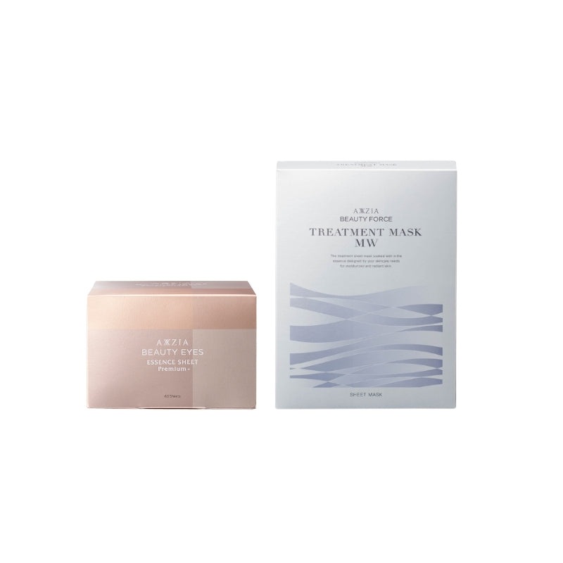 Axxzia Beauty Eyes Essence Sheet Premium+ 60pcs + Axxzia Beauty Force Treatment Mask MW 7pcs Bundle