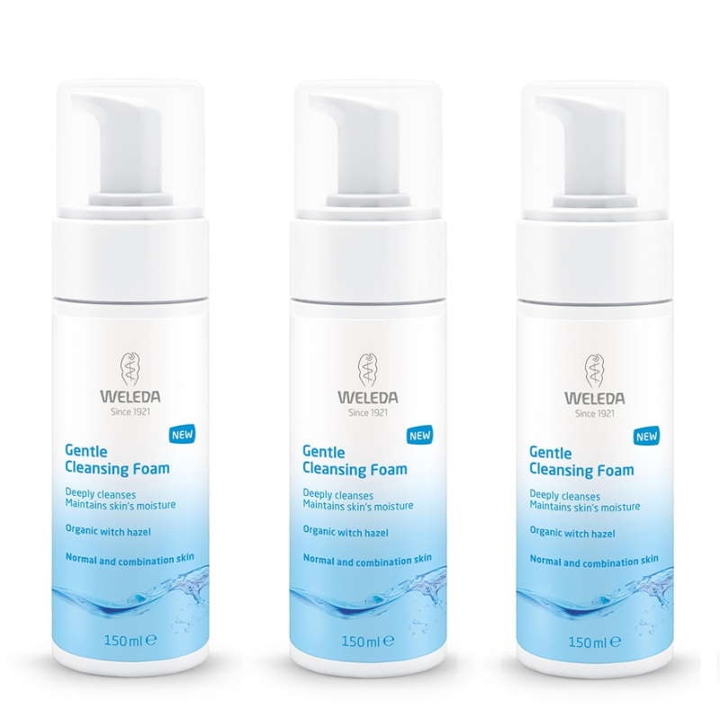 Weleda Gentle Cleansing Foam 150ml (Bundle of 3)