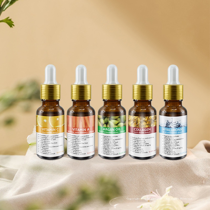 Vegan Anti Aging Facial Serum Niacinamide Private Label Face Retinol Hyaluronic Acid Serum Vitamin C Skin Care Serum Set