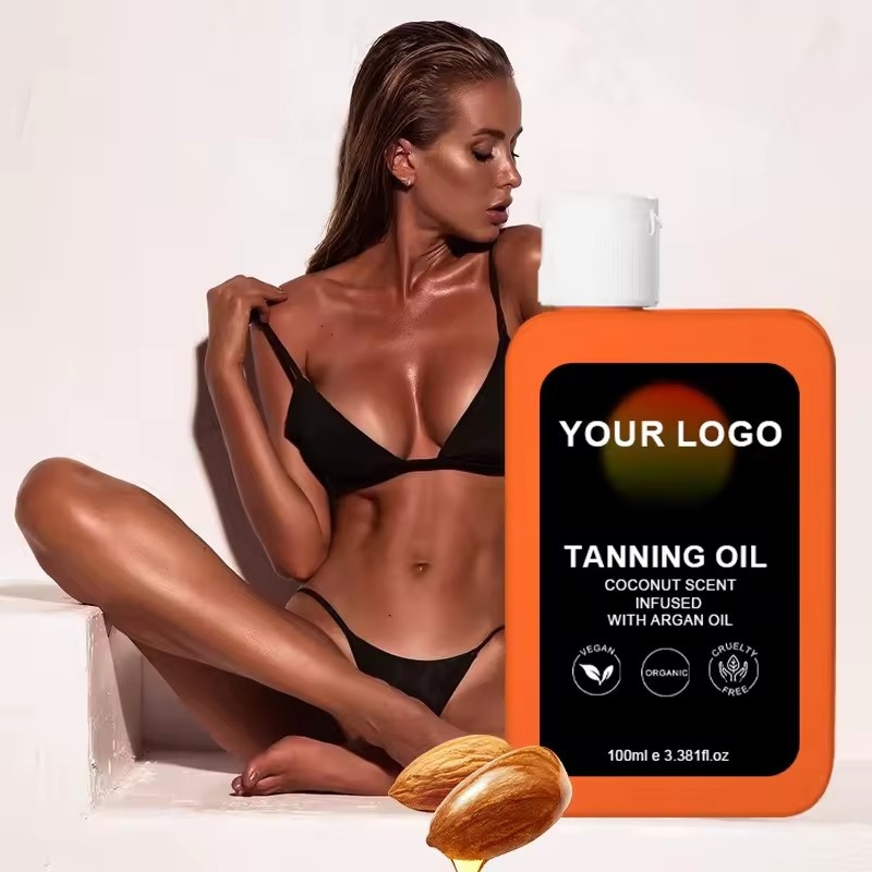 Wholesale Price OEM/ODM Private Label Natural Ingredients Watermelon Tanning Oil Sun Body Tan Oil