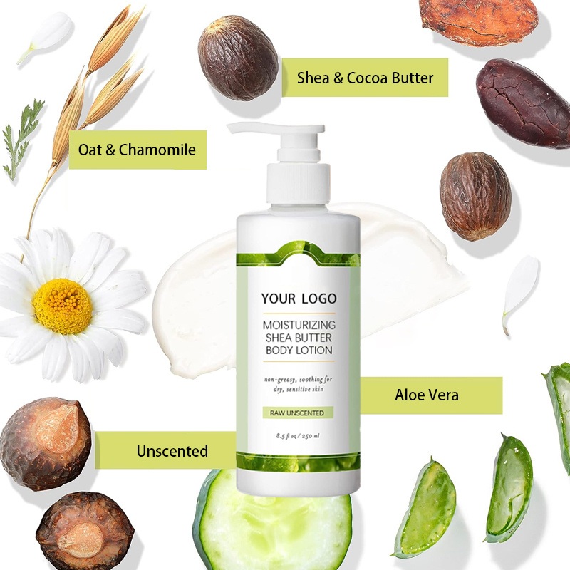 All Purpose Moisturizing Exfoliating Shea Butter Body Lotion Black Skin Whitening Lightening Oatmeal Peeling Lotion