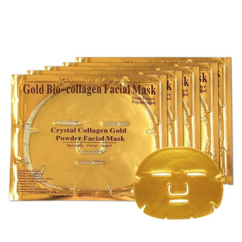 Wholesale Anti-Aging Skin Care Manufacturer Beauty SPA Face Mask Whitening 24K Gold Hydro Collagen Moisturizing Facial Sheet Mask