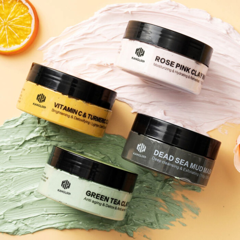 Wholesale Private Label Rose Vitamin C Turmeric Green Tea Dead Sea Clay Mud Mask
