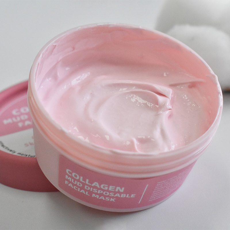 Vegan Kaolin Facial Skin Care Firming Exfoliating Blackhead Collagen Turmeric Face Mud Clay Mask