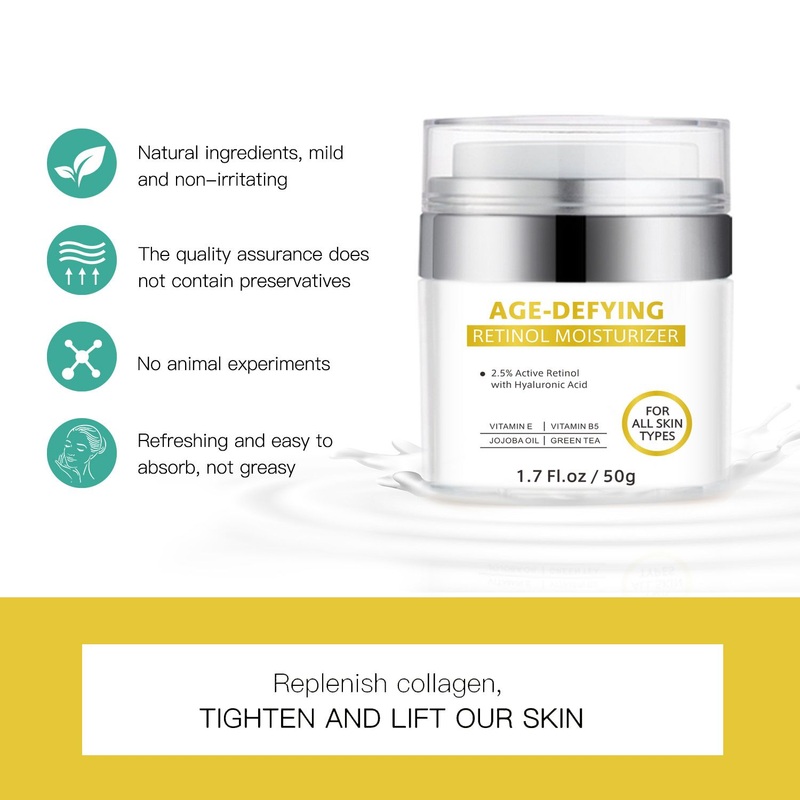 Wholesale Retinol Cream Anti-Aging Wrinkles Brighten Skin Tone Moisturizing Facial Skin Care Cream Tight Lifting
