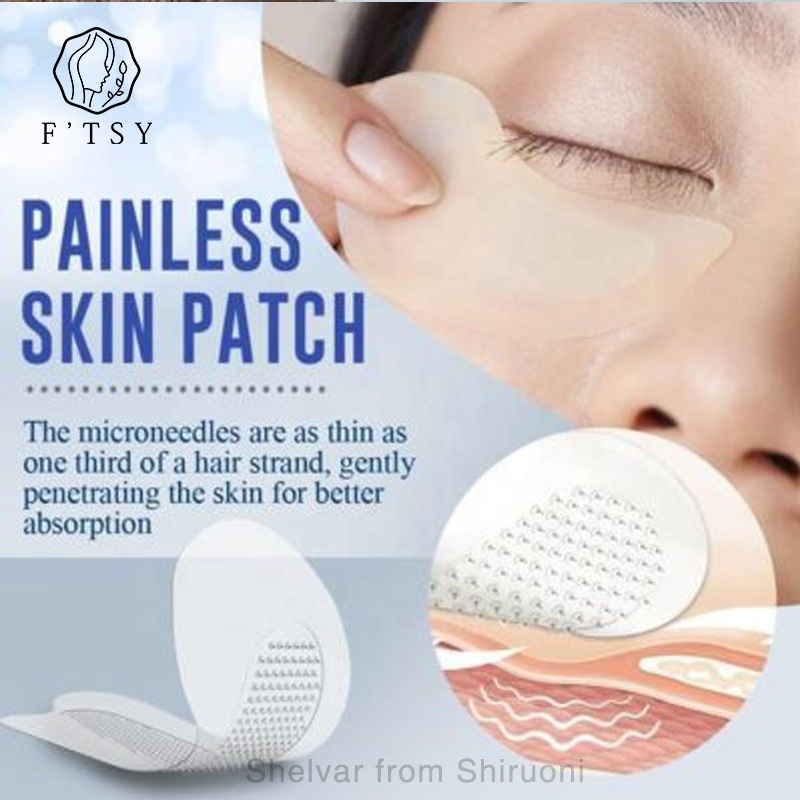 2023 Anti Fine Forehead Lines Puffy Eyes Microneedle Eye Mask Sheet Eye Patches with Vit C and Hyaluronic Acid
