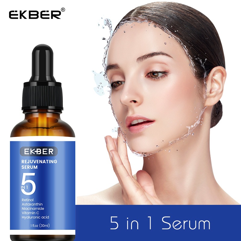 Wholesale Hot Sale 5 In1 Rejuvenating Facial Serum with Retinol Astaxanthin Niacinamide Vitamin C Hyaluronic Acid
