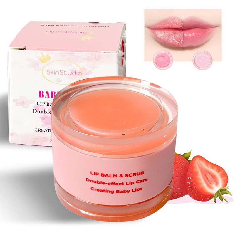 Valentine's Day Gift Ideas 2023 Wholesale Custom Private Label Organic Vegan Cute Peach & Soften Pink Lip Scrub Lip Balm