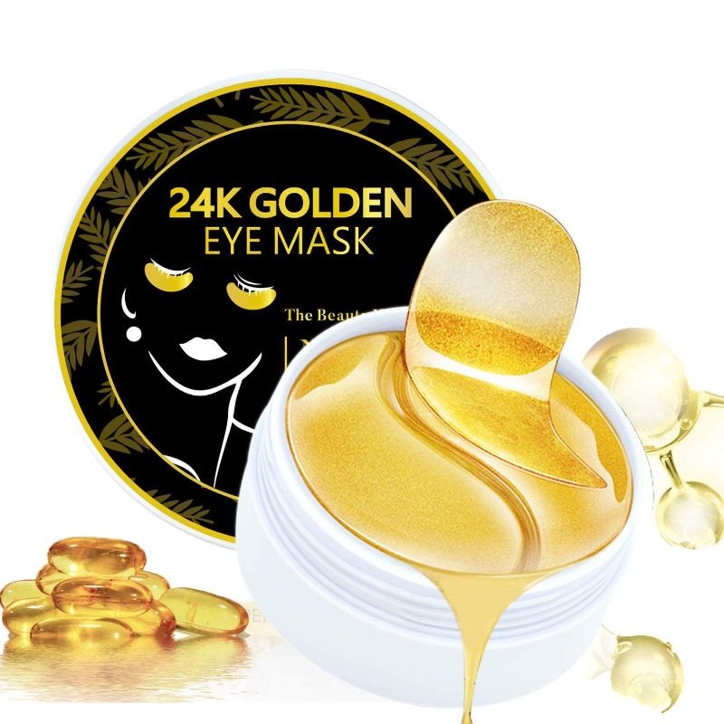 Wholesale Best Collagen Treatment Fine Lines Eye Bags Moisturizing Brightening Skincare 24K Gold Eye Mask