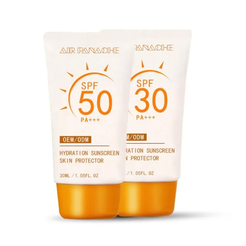 Vitamin C Whitening Face Gel Protetor Maquiagem Suncream Facial Bloqueador Solar SPF Sunscreen Moisture