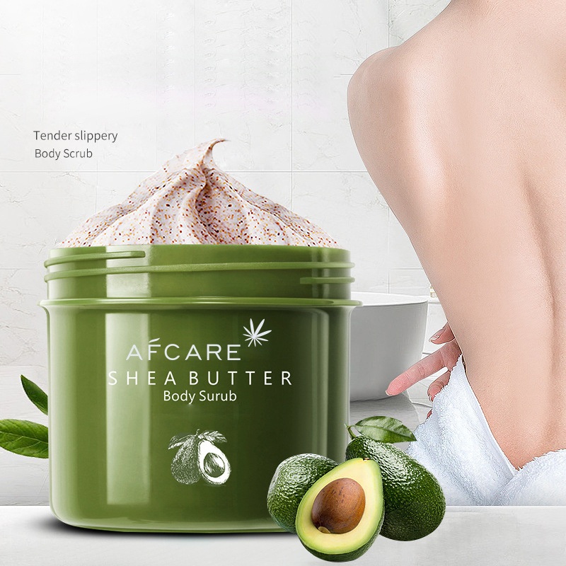 Whitening Organic Peach Fruit Salt Shea Sugar Body Scrub for The Skin
