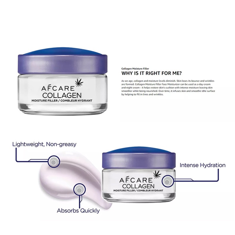 100% Natural Vegan Collagen Face Cream Restore Skin Vitality Anti-Aging Anti-Wrinkle Face Cream