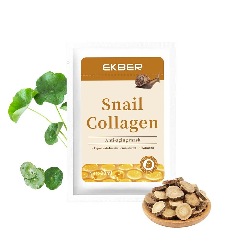 Wholesale Facial Mask Anti-Aging Brighten and Porefining Organic Skin Care Gold Aloe Snail Face Mask