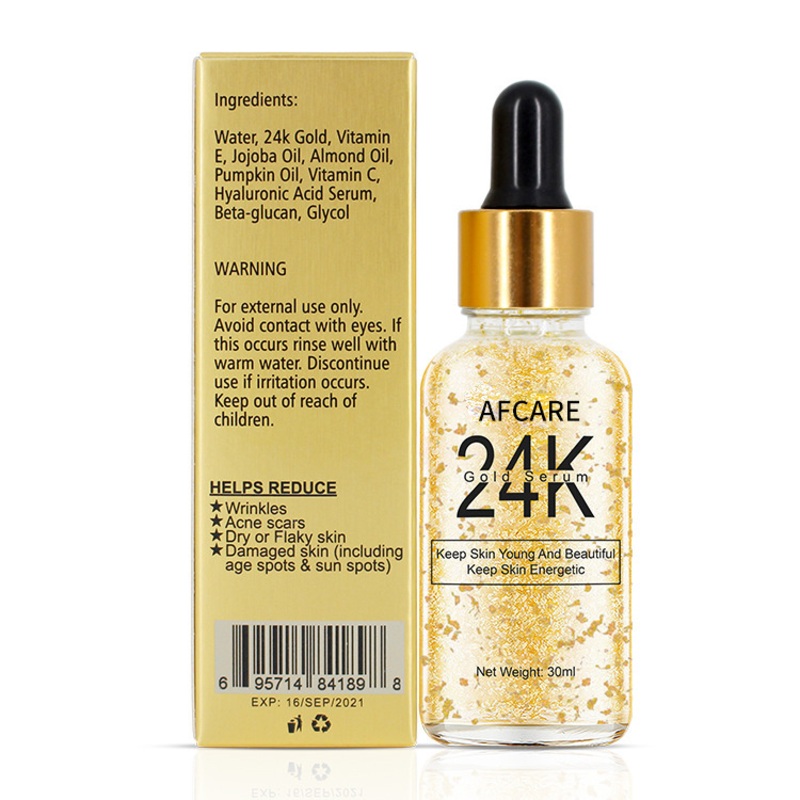 24K Gold Luxury Moisturizing Firming Anti Aging OEM ODM Face Serum