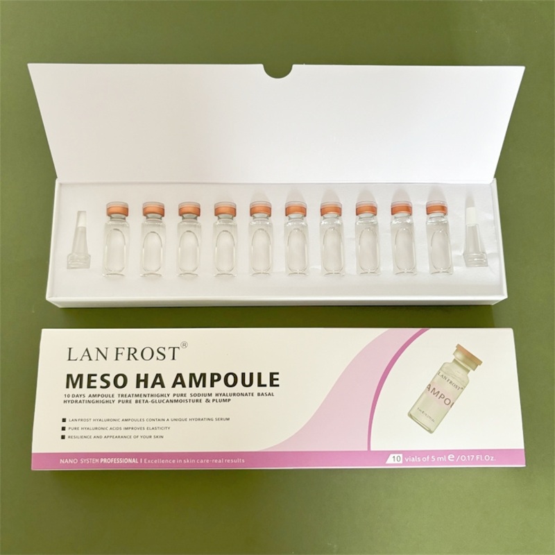 5ml*10vials Meso Ha Ampoule Non-Crosslinked Hyaluronic Acid Serum Micro Molecular Microneedling Ha Essence