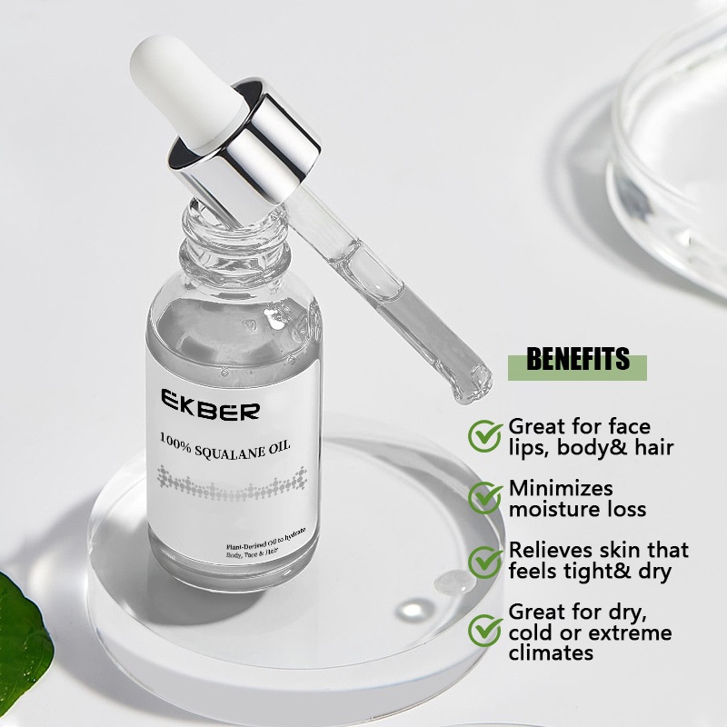 100% Pure Moisturizer Squalane Essential Oil Organic Skincare Anti Aging Squalance Face Oil