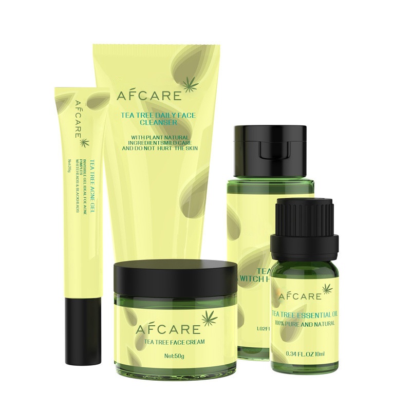 Anti-Acne Tea Tree Whitening Facial Serum Organic Saffron Skin Care Set