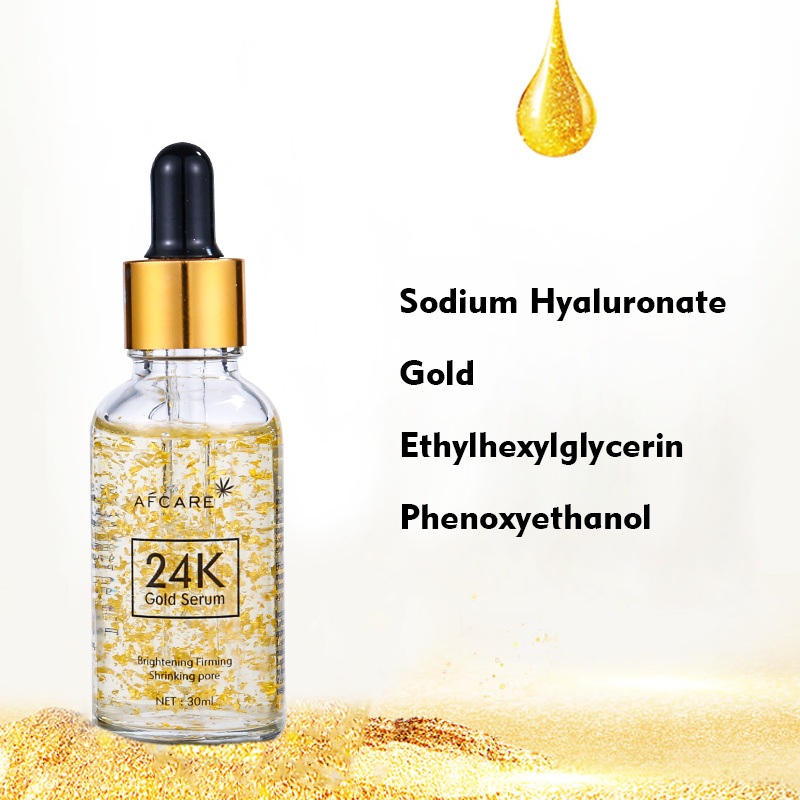 24K Face Serum Vitamin C Serum with Hyaluronic Acid EGF Face Whitening