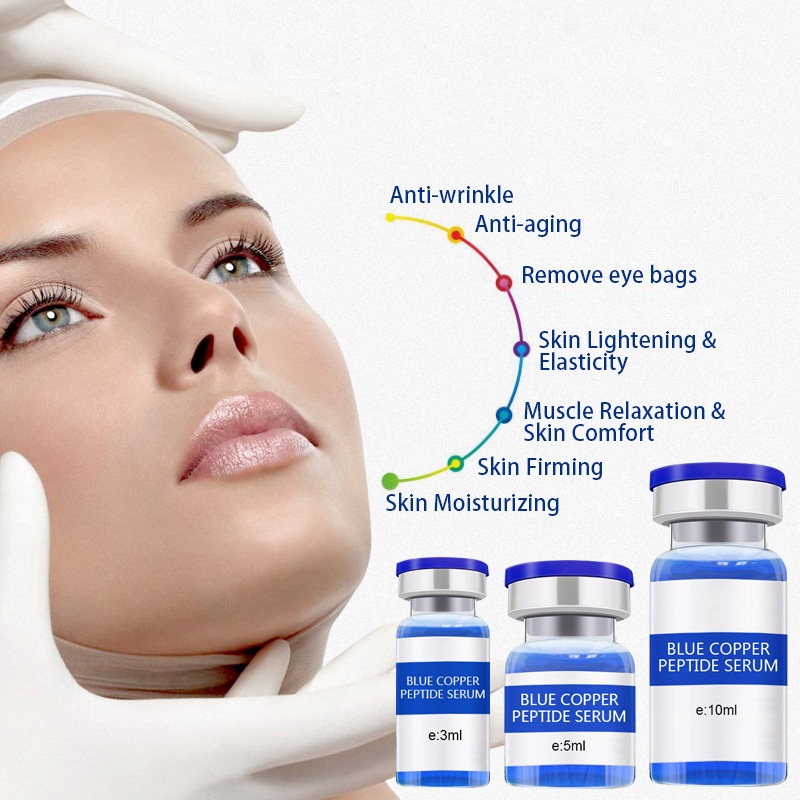 Anti Wrinkle Firming Blue Copper Peptides Concentrate Ampoule Serum Elasticity Blue Copper Peptide Serum