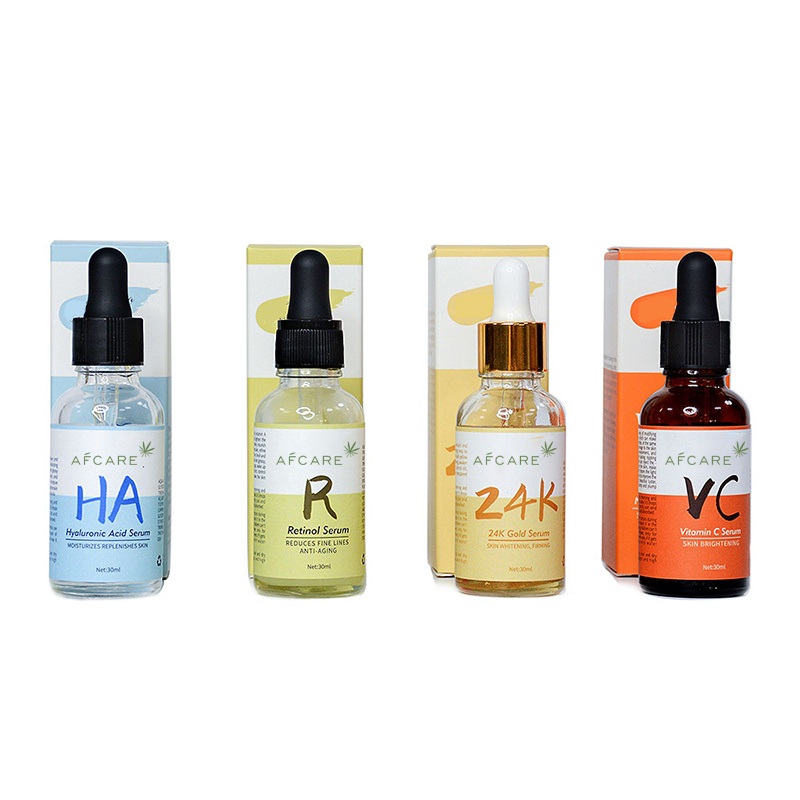 High Quality Vitamin C Herbal Skin Care Serum Whitening 24K Gold Serum Anti Aging 60ml for Face Moisturizing Aifujia Hot Sale Skincare Organic Oil Face Serum