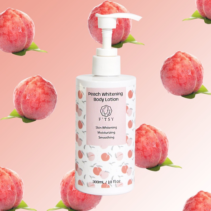 Private Label Body Lotion Replenishing Smoothing Not Greasy Vitamin C Peach Body Lotion