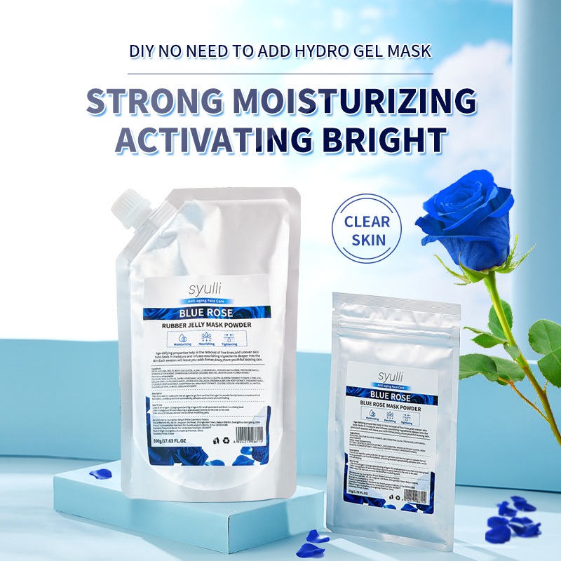 Anti-Aging Repairing Skin Peel off Blue Rose Jelly Mask Custom Face Jelly Mask Powder