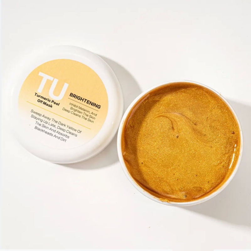 Wholesale Custom Logo Turmeric Anti-Wrinkle Hyaluronic Acid Brightening Collagen Green Tea Oil Control 24K Gold Vc Facial Peel off Face Mask