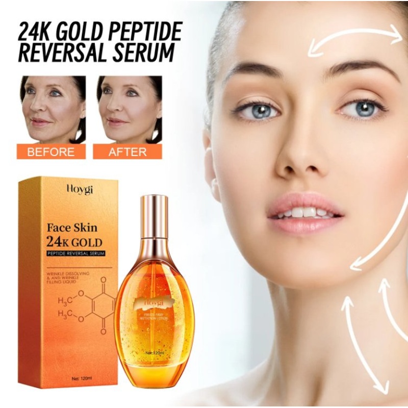 24K Gold Peptide Reverse Essence Moisturizing Essence Moisturizing Anti-Wrinkle Firming Skin Fade Facial Fine Lines Face Firming Moisturizing Face Serum