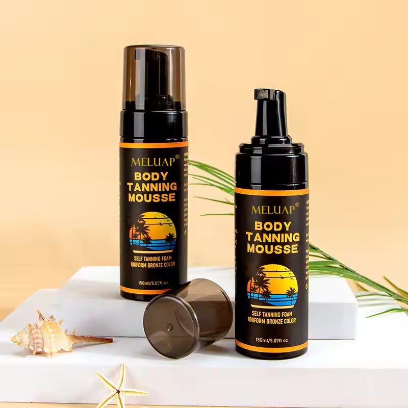 Vegan Cruelty Free Private Label Deep Self Tanning Mousse Sun Tanning Foam Self Tanner Dark