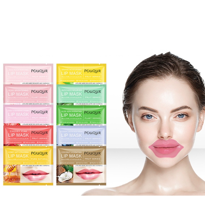 Wholesale Deep Nourishing Collagen Plump Crystal Lip Film Sleeping Mask Sheet Hydrating Repair Lip Care Mask