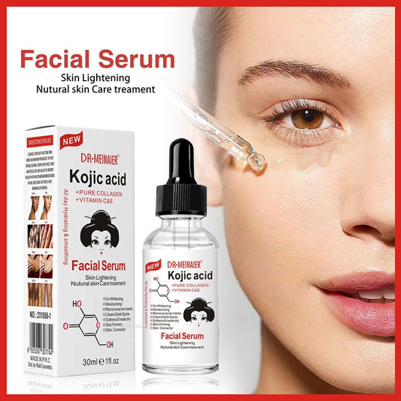 Wholesale Natural Skin Care Essence Hydrating Moisturizer Whitening Kojic Acid Serum for Dark Spots
