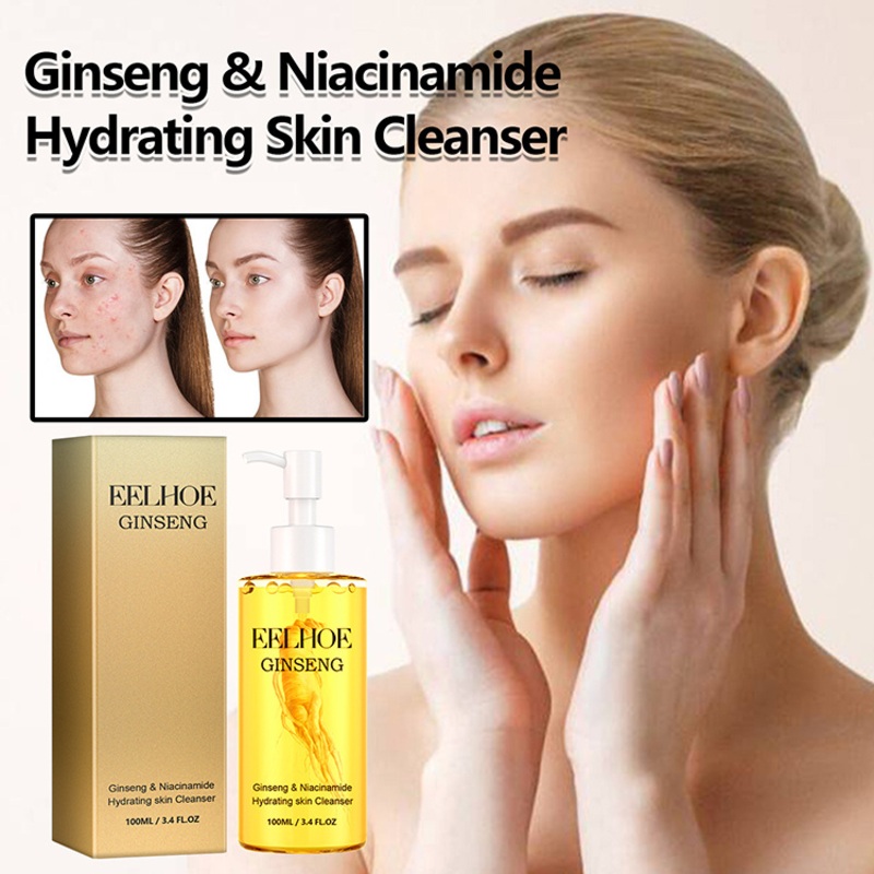 Wholesale Organic Hyaluronic Acid Skin Cleansing Gentle Delicate Pores Deep Cleaning Easy Rinse Ginseng Foaming Facial Cleanser